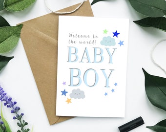 New baby card, baby boy, new baby boy, congratulations, new parent card, new baby, new baby card, blue baby boy, card for new born