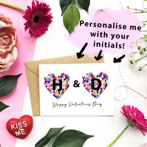 Gepersonaliseerde Valentijnsdagkaart, gepersonaliseerde wenskaart, Valentijnsdagkaart, gepersonaliseerde eerste kaart, liefde, Valentijnsdag
