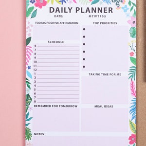 Daily planner, daily plan, organisation, 100 sheets, daily planner desk pad, to do list, daily organisation, stationary, productivity image 4