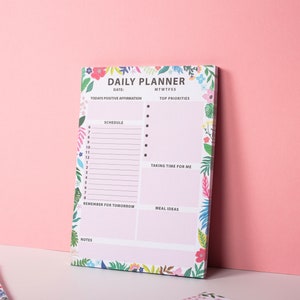 Daily planner, daily plan, organisation, 100 sheets, daily planner desk pad, to do list, daily organisation, stationary, productivity image 6