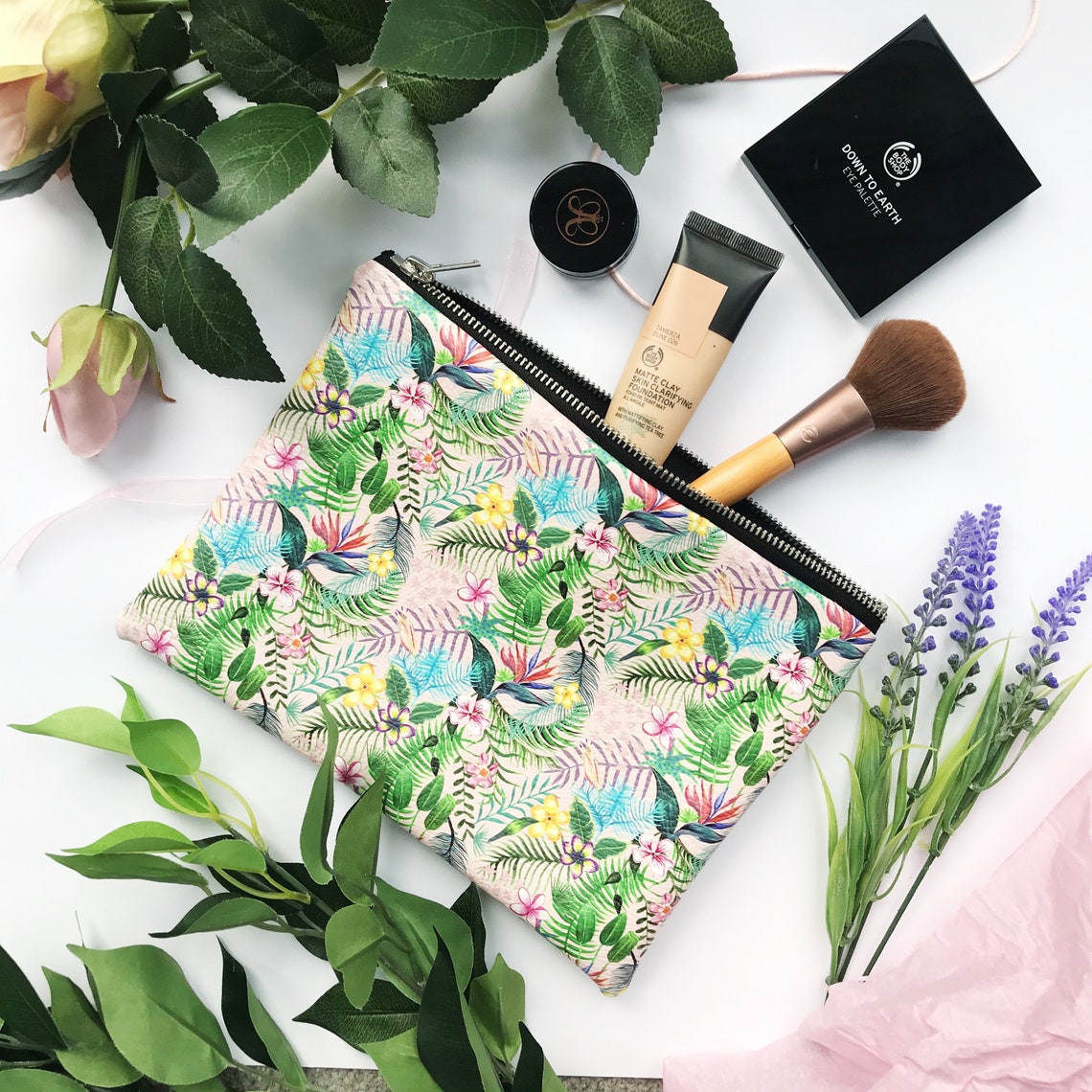 Vegan leather cosmetic bag Handmade cosmetic bag large Etsy