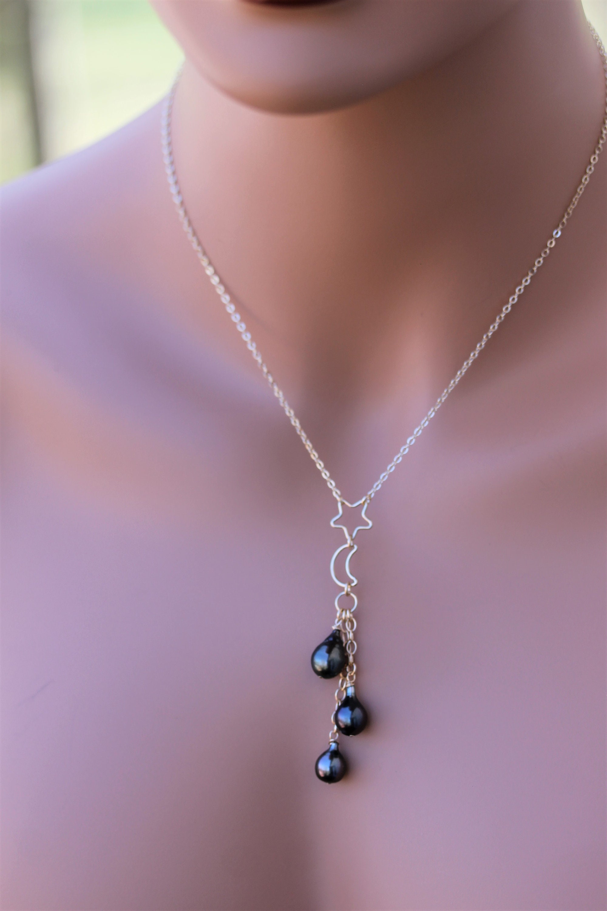 Black Tahitian Pearls Black Tahitian Pearl Necklace 30th | Etsy