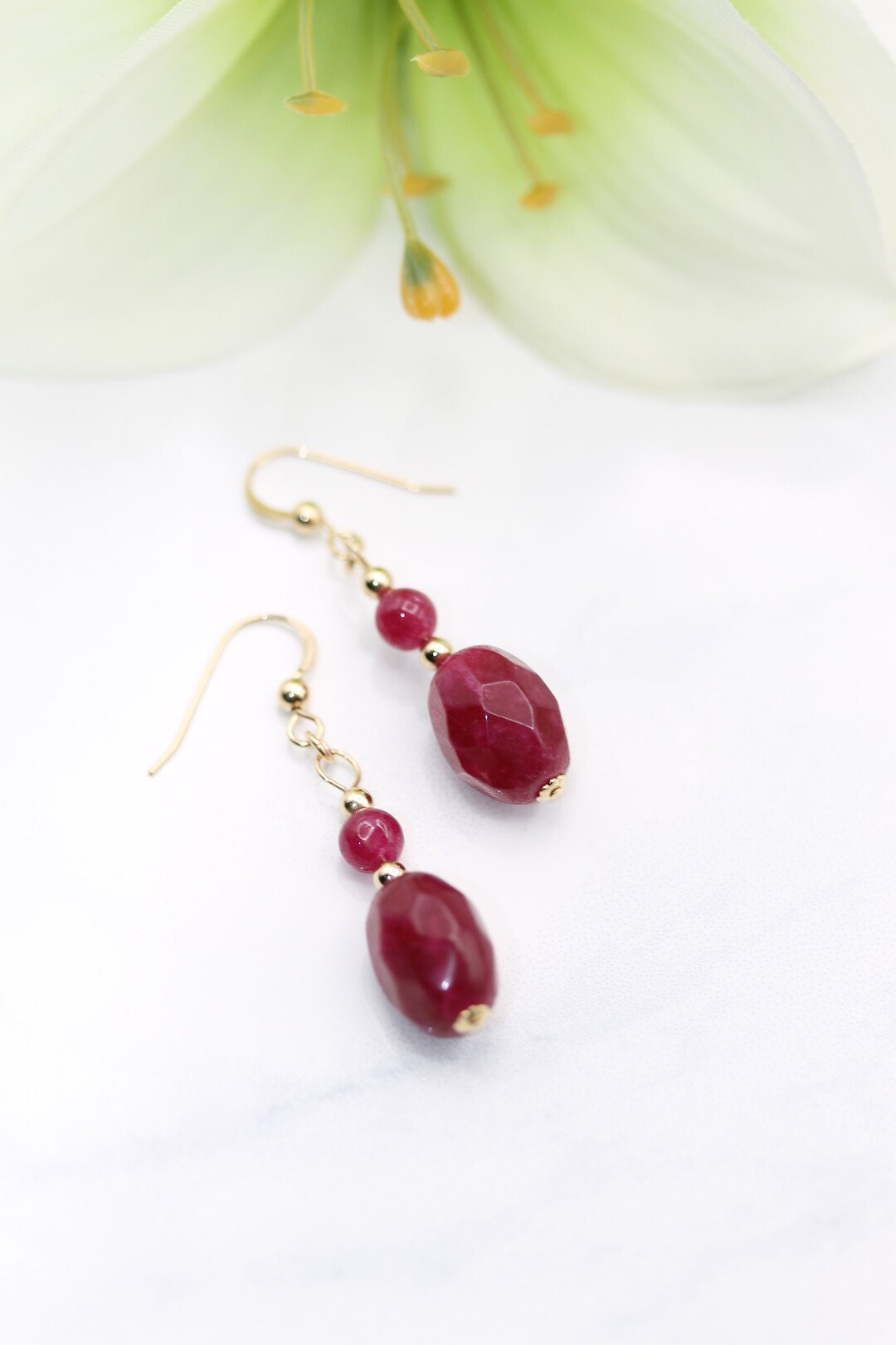 Ruby Jewelry Earth Mined Rubies Ruby Earrings Dangle Ruby - Etsy