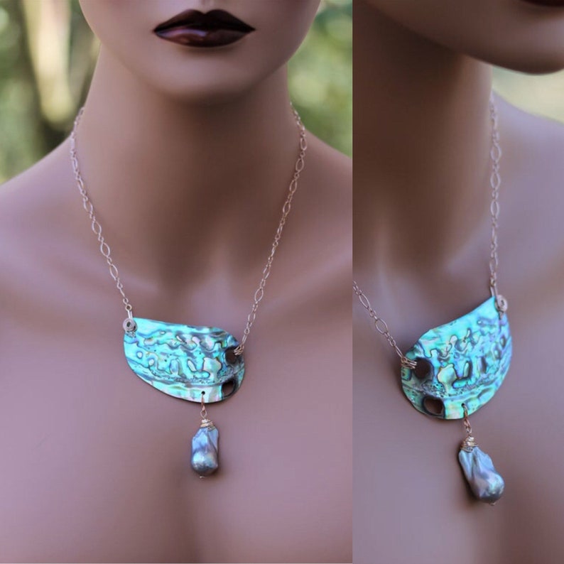 Very Unique Jewelry, Abalone Shell Jewelry, Bold Accessories, June