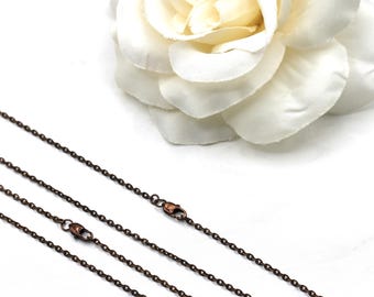 18 inch chains, lobster clasp chains, copper color chain, chains,