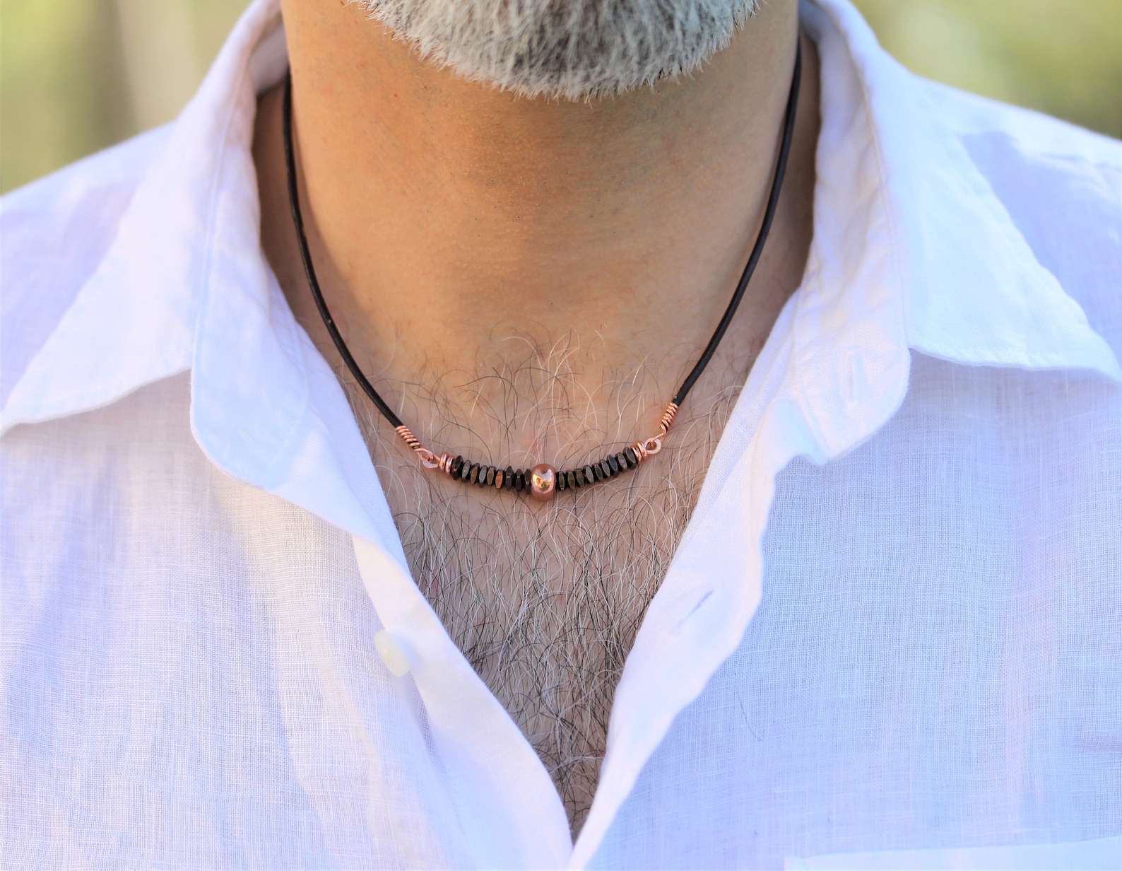 Men's Jewelry Mens Unique Necklace Copper Necklace - Etsy