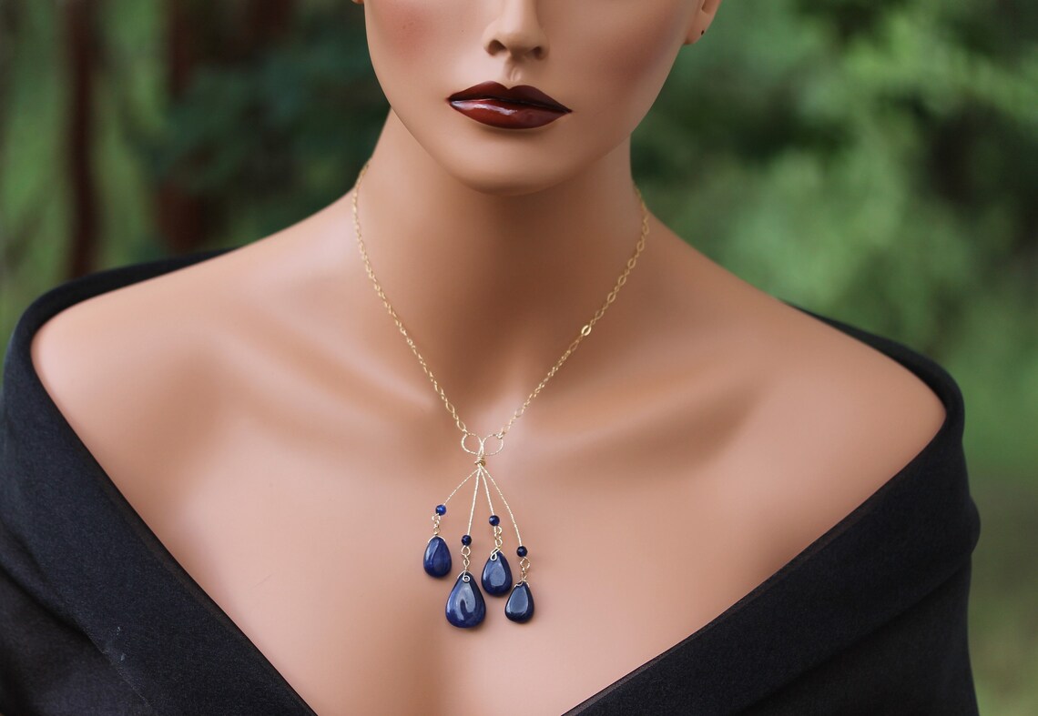 45th anniversary gift Anniversary gifts Sapphire necklace | Etsy