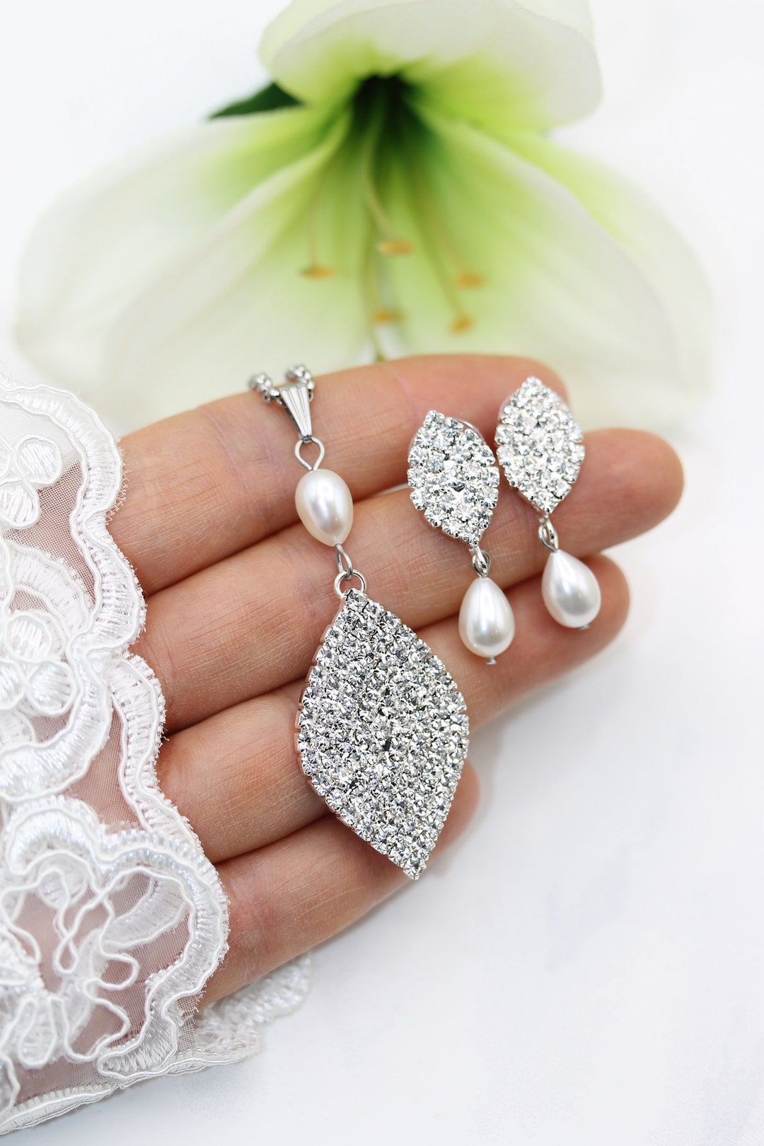 Wedding Jewelry Jewelry Set June Birthstone 30th Anniversary 