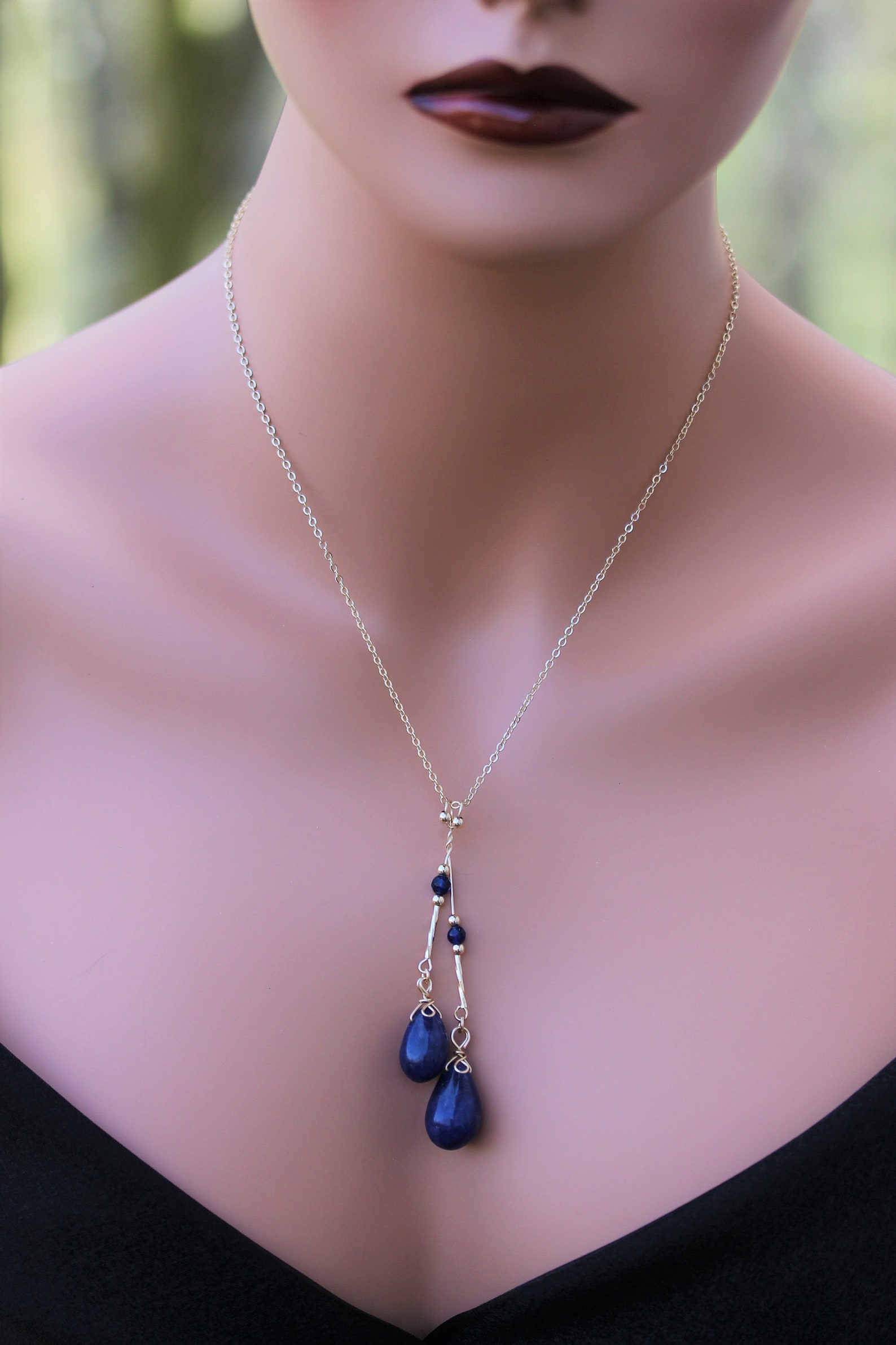 45th anniversary gift Anniversary gifts Sapphire necklace | Etsy