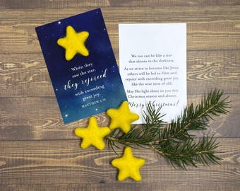 Felt Star Christmas Gift – Scripture Card Keepsake