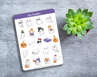 Ghost Sticker Sheet - Cute Halloween stickers - Planner stickers - Bullet journal Stickers - sticker gift