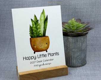2027 Desk Calendar: Plants with Optional Wood Stand