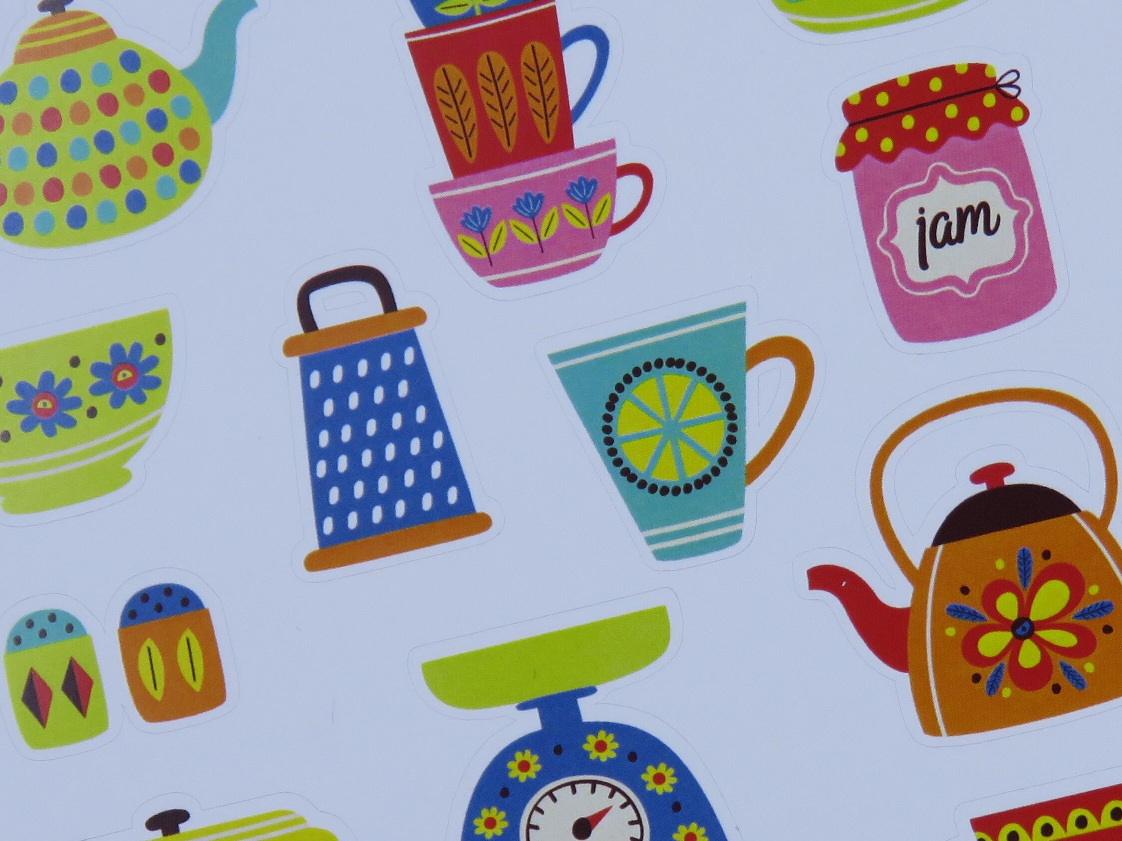 Assorted Vintage Kitchenware Set Kitchen Stickers Planner Etsy UK