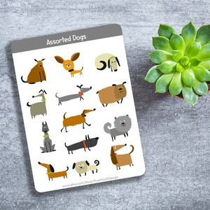 Assorted Dogs - Cute dog stickers - Planner stickers - Bullet journal Stickers - dog stickers - dogs