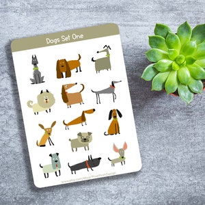 Dogs Set One - Cute dog stickers - Planner stickers - Bullet journal Stickers - dog stickers
