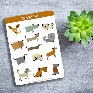 Dogs Set Two - Cute dog stickers - Planner stickers - Bullet journal Stickers - dog stickers - dog - dogs