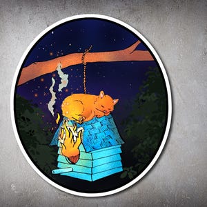 Sweet Revenge Kitty- Vinyl Sticker (5 inch size)