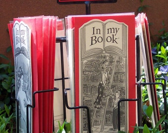 TOP SHELF greeting card bookmark