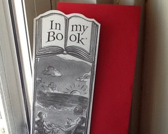 LAST WORD greeting card bookmark