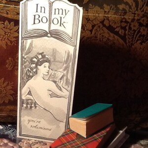 VOLUMINOUS greeting card bookmark