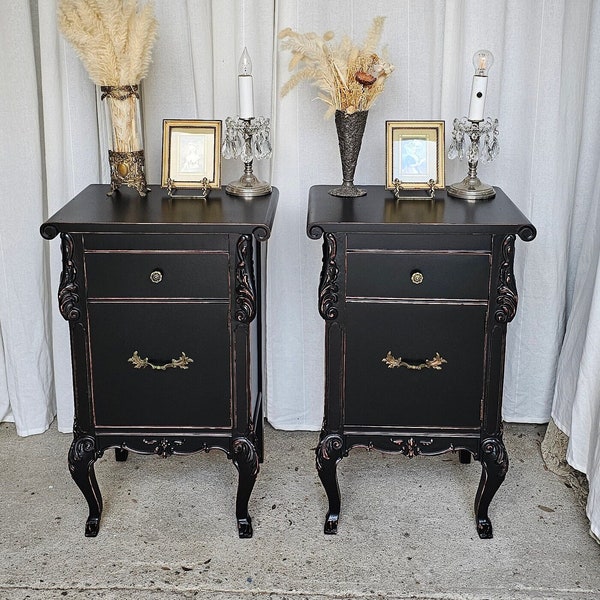 Black Nightstands - Etsy