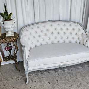 Vintage French Style Settee, Love Seat, Circa 1930s, Newly Reupholstered, image 2