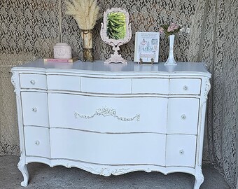 Vintage French Provencial Dresser, Paris Apartment Dresser, Romantic Style, Circa 1930's