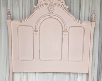 Victorian Pink Headboard, Full Size Headboard, Pink Romantic Style, Circa Late 1800's