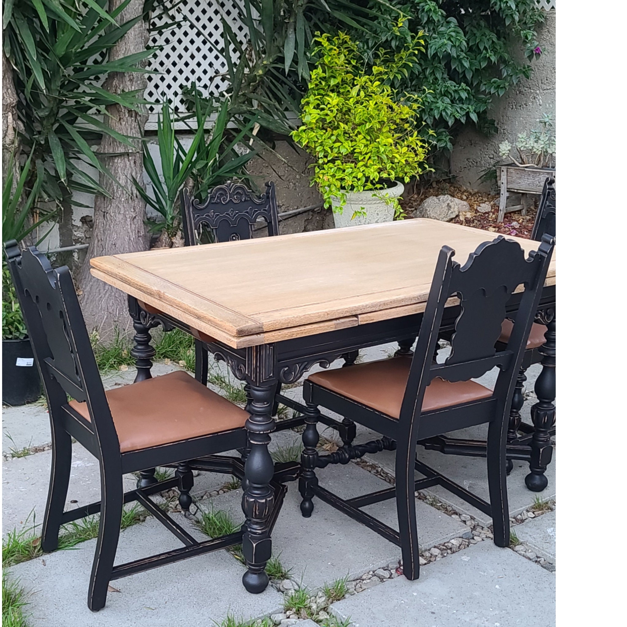 Vintage Jacobean Dining Set Circa 1930's Farm House Etsy
