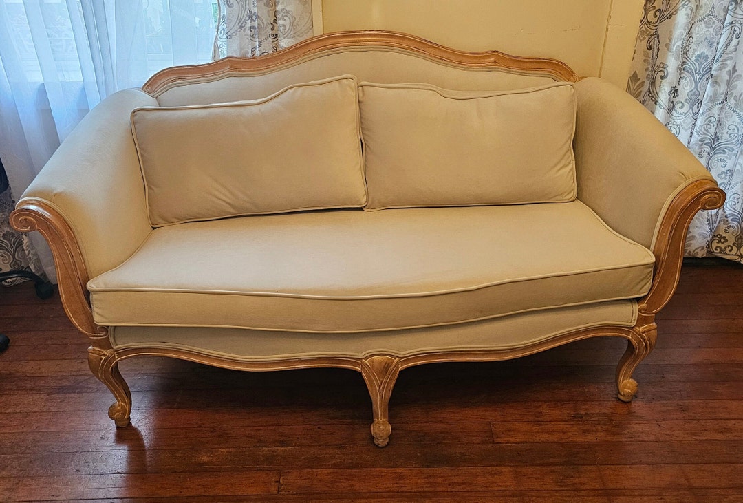 Vintage Ethan Allen Sofa/ Couch/ Settee, French Provencial Style, Newly