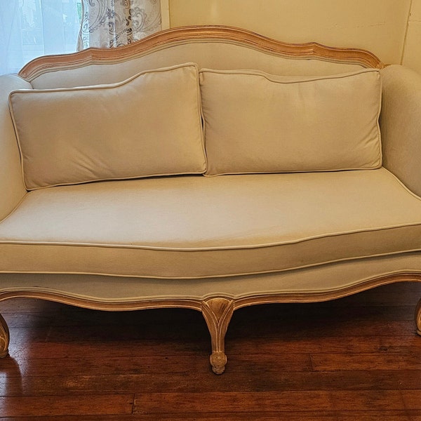 Vintage Ethan Allen Sofa/ Couch/ Settee, French Provencial Style, Newly Reupholstered