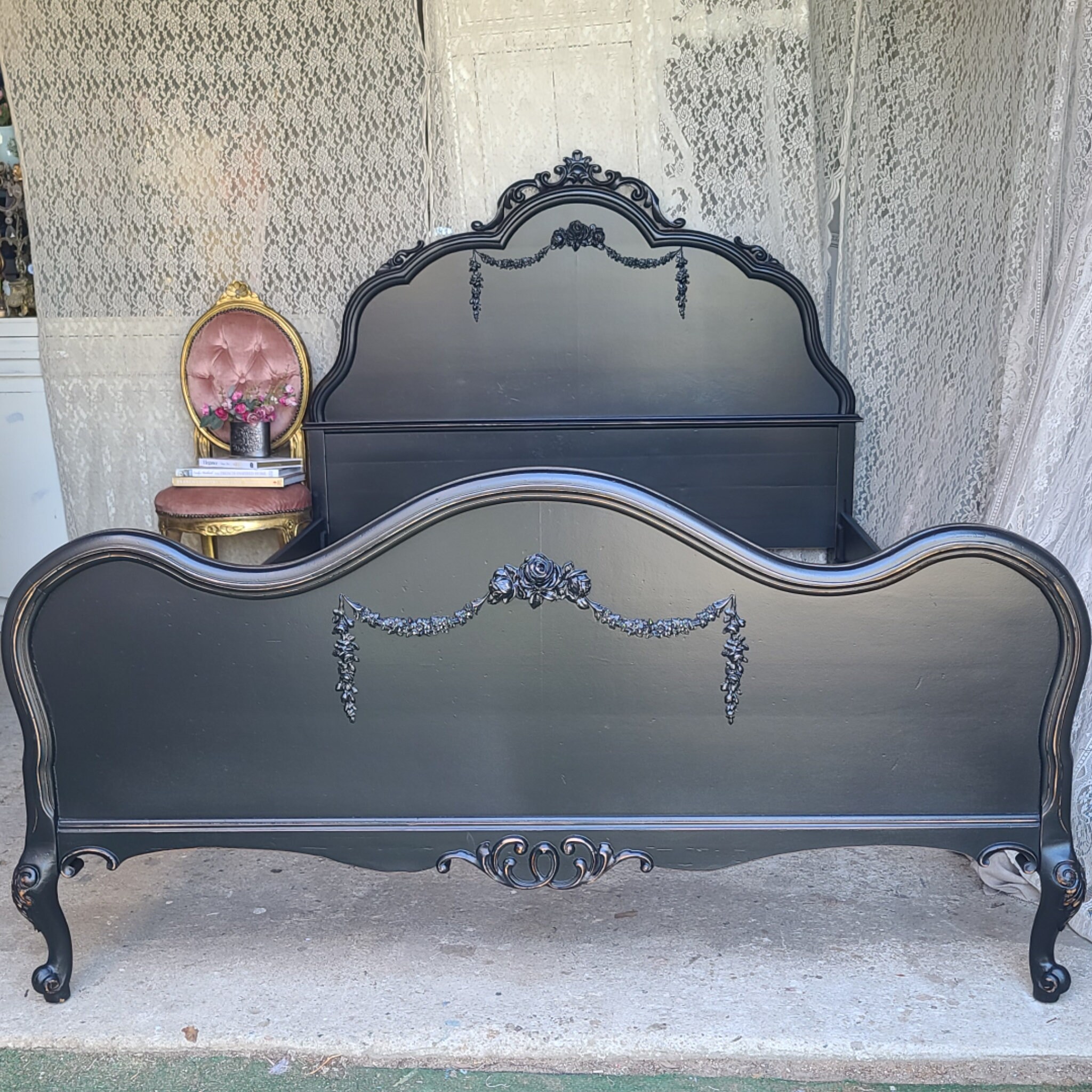 Vintage Full Bed Frame Circa 1930's Parisian Style Bed Etsy