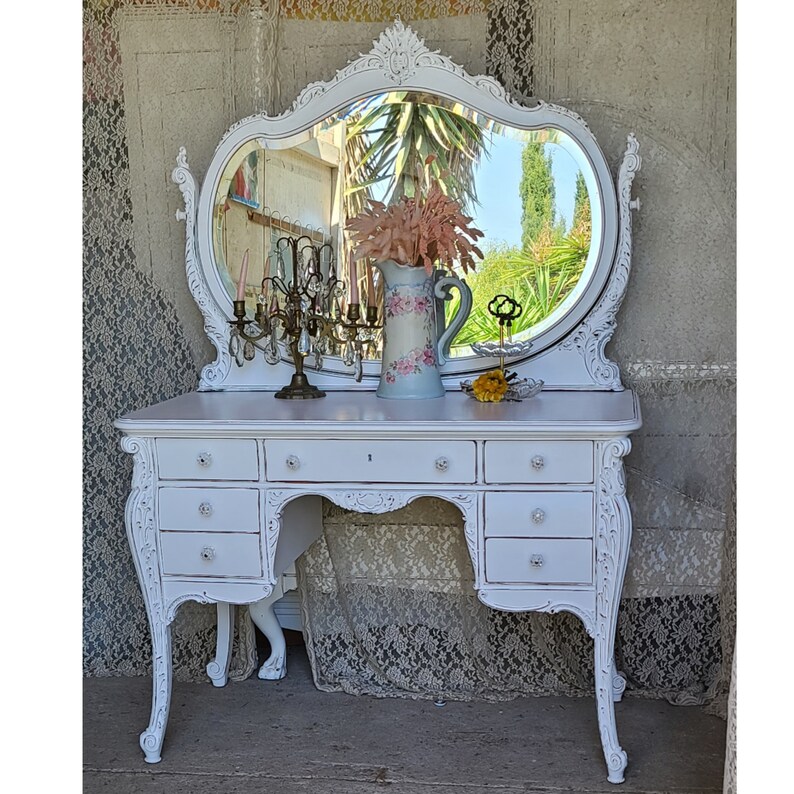 Vintage Victorian Make Up Vanity  Etsy