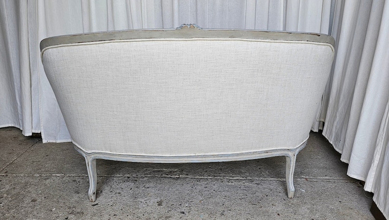 Vintage French Style Settee, Love Seat, Circa 1930s, Newly Reupholstered, image 8