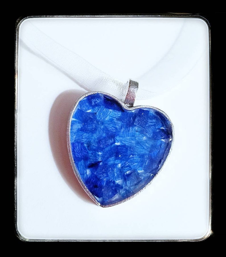 Dried Funeral Flower Pendant Custom Memorial Jewelry Heart Etsy