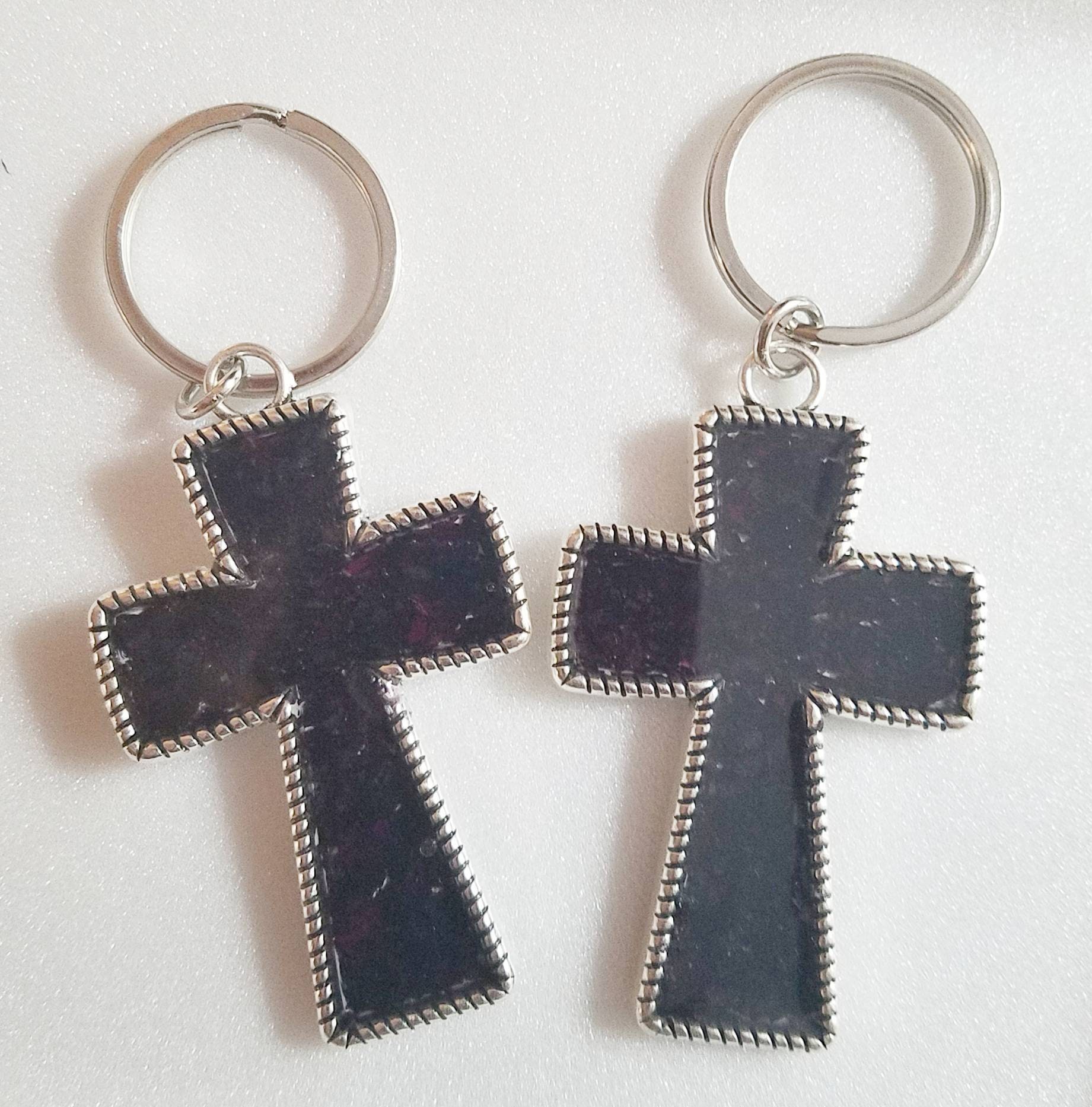 Dried Funeral Flower Cross Keychain Memorial Jewelry Funeral - Etsy
