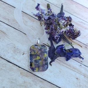 Keepsake Pendant, Dried Funeral Flower Pendant, Funeral Flower Keepsake, Memorial Keepsake, Cremation Jewelry