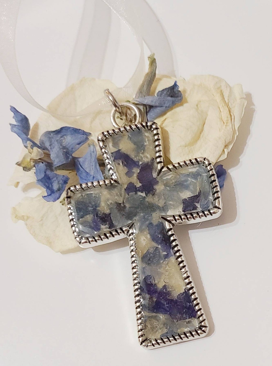 Dried Funeral Flower Keepsake Pendant Memorial Jewelry Dried Etsy