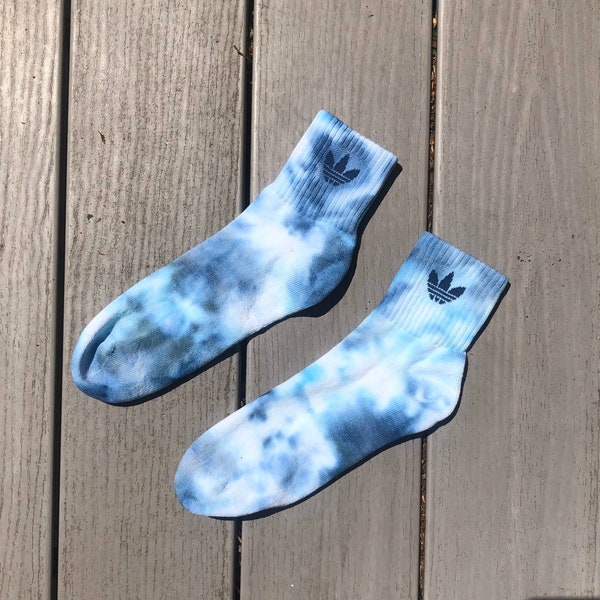 Tie Dye Adidas Mid-Cut Crew Socks