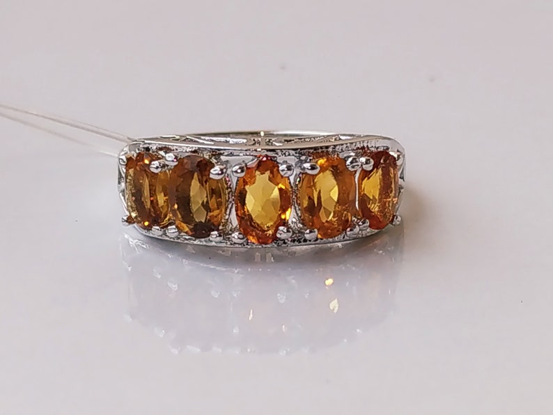 Natural shops golden topaz ring in 925 sterling silver