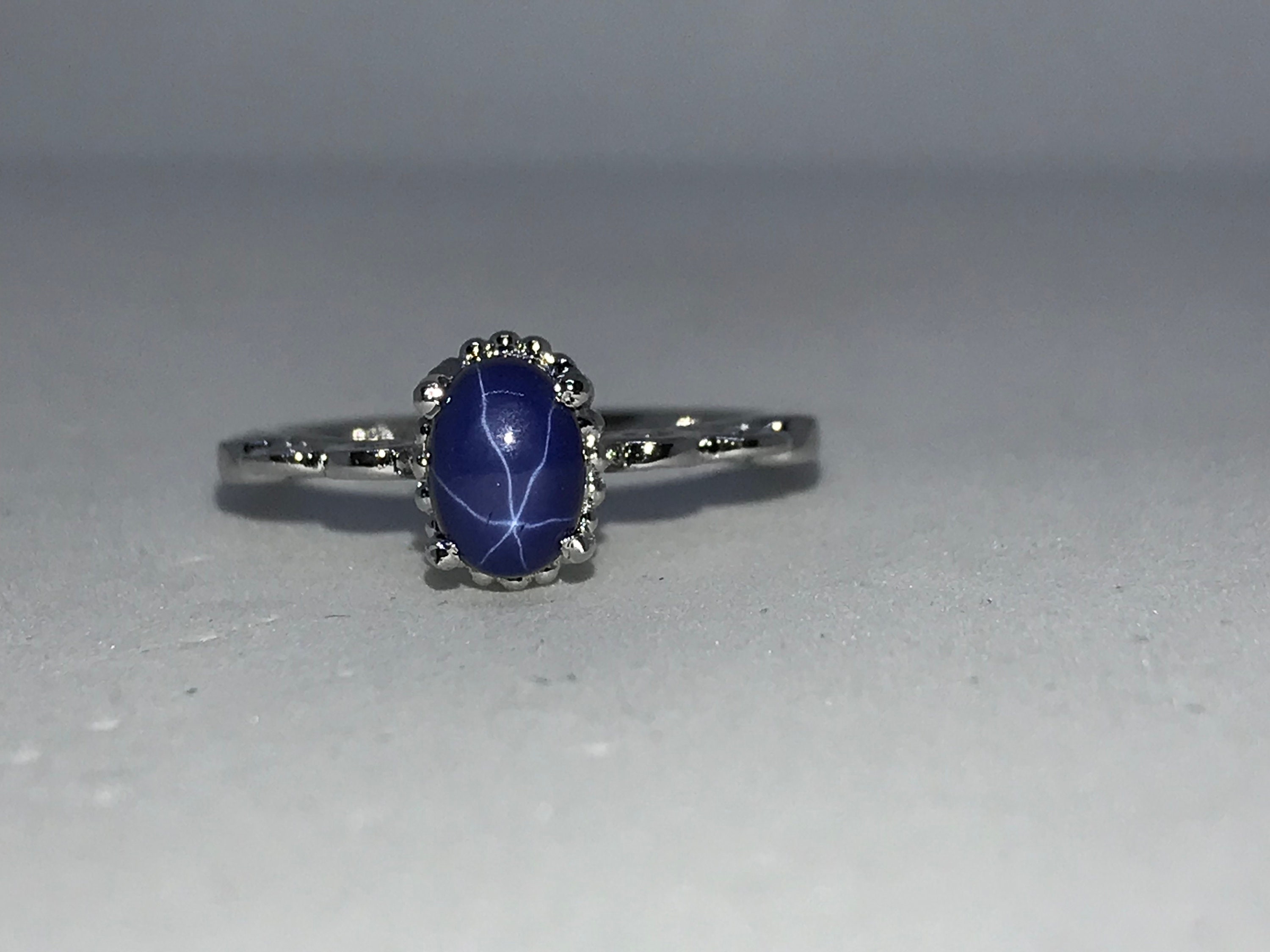 Natural Star Sapphire Ring in 925 Sterling Silver - Etsy