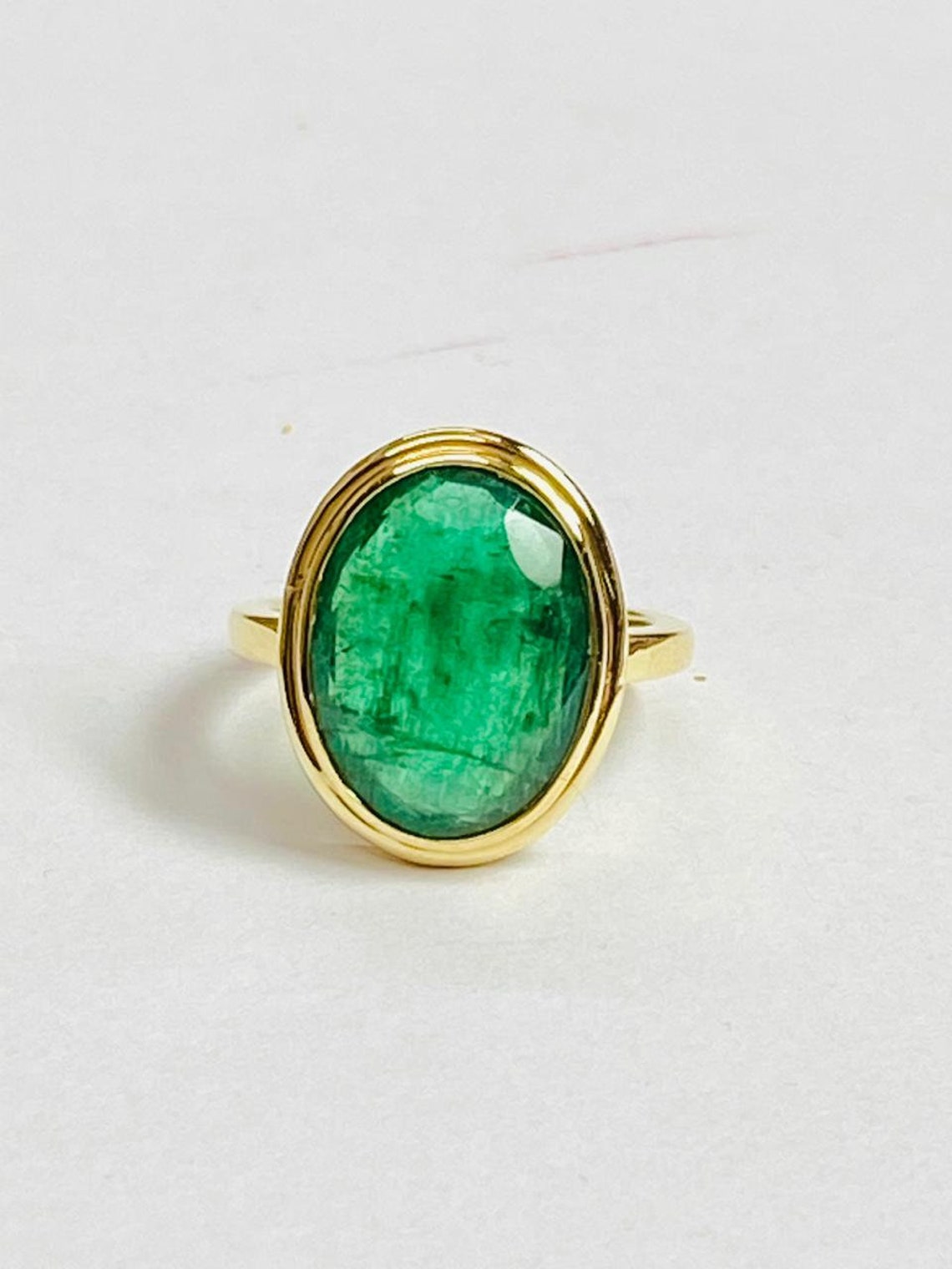 Natural 6.25 Carat Emerald Ring for Pinky Finger in 18k Solid - Etsy