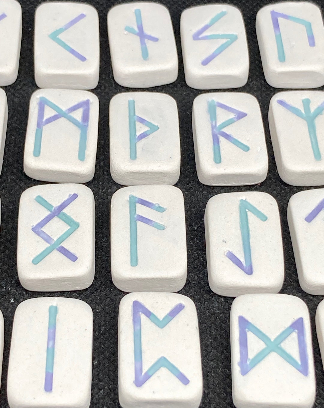 Runic Tile Set Porcelain Rune Tiles - Etsy