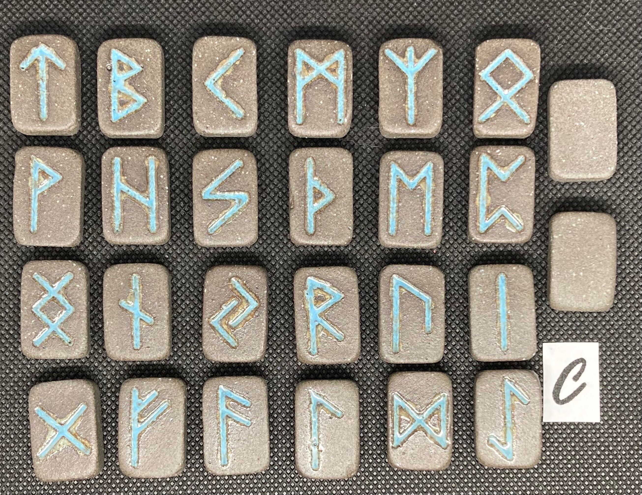 Runic Tile Set Porcelain Rune Tiles - Etsy