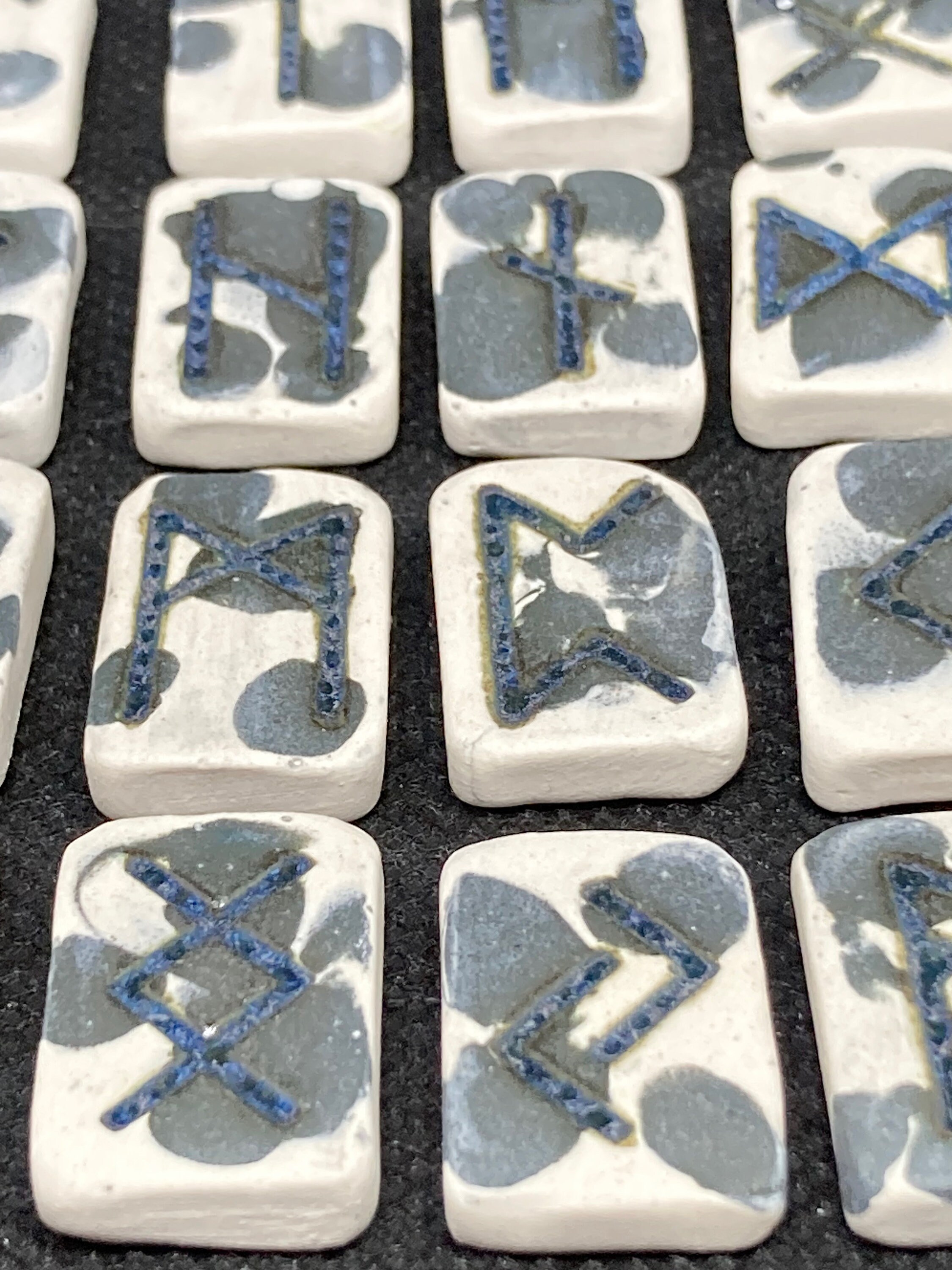 Runic Tile Set Porcelain Rune Tiles - Etsy