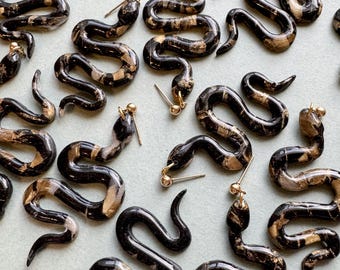 Clay Snake Earrings | Reputation Snake Earrings | Handmade Clay Earrings
