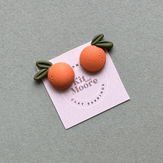 FLORIDA!!! Oranges Earrings | Orange Stud Earrings  display picture 1