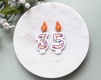 Birthday Candle Earrings | Birthday Girl Earrings | Custom Birthday Earrings