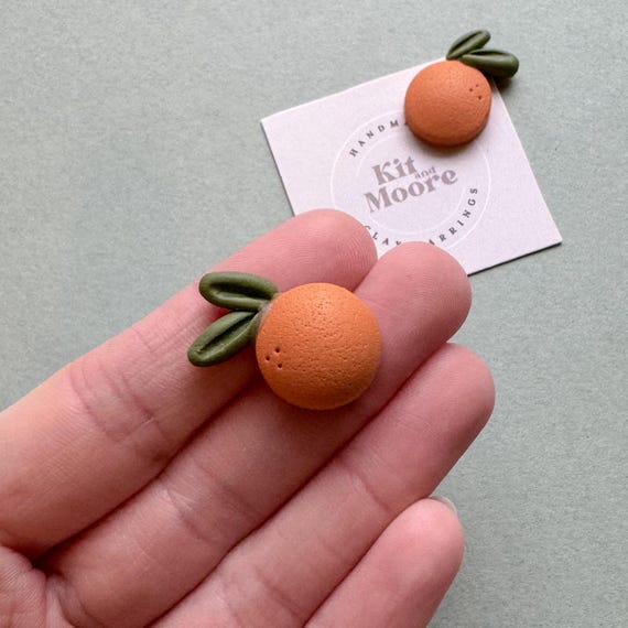 FLORIDA!!! Oranges Earrings | Orange Stud Earrings  display picture 2