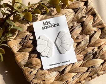 Statement Stud Earrings | Handmade Clay Earrings | Lightweight Earrings